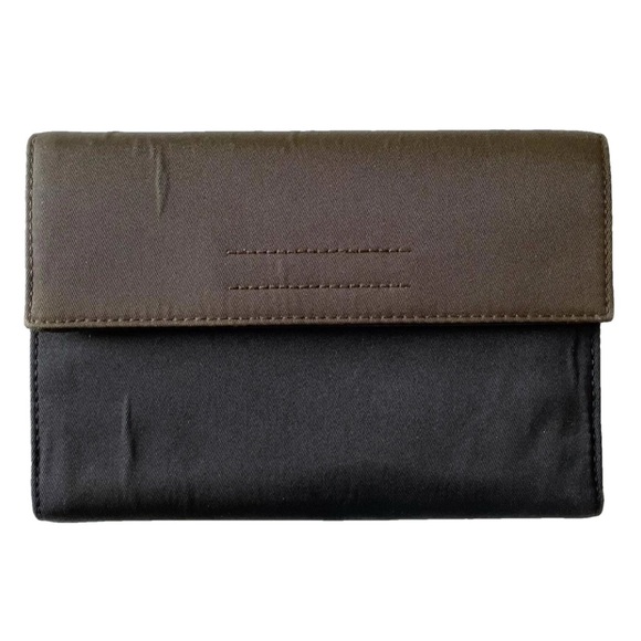 Prada two tone brown nylon Velcro trifold wallet - Picture 1 of 11